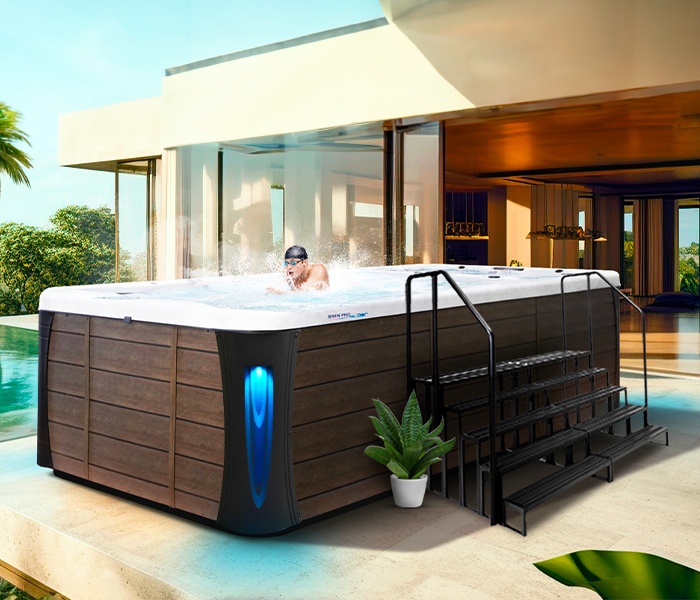 Calspas hot tub being used in a family setting - Alhambra
